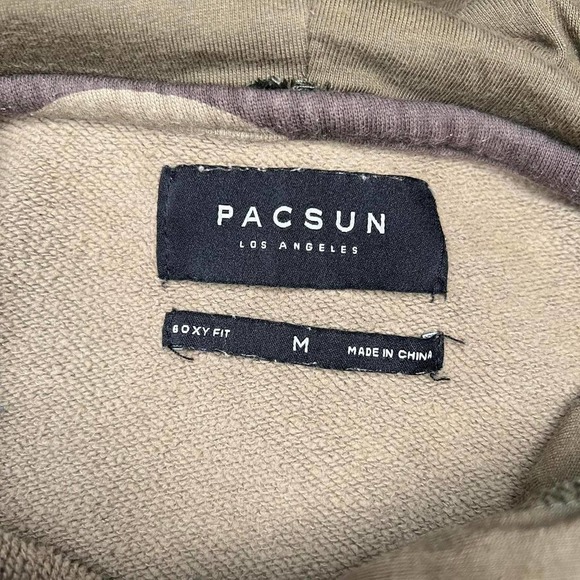 PacSun Boxy Fit Distressed Camo Hoodie - Picture 4 of 4